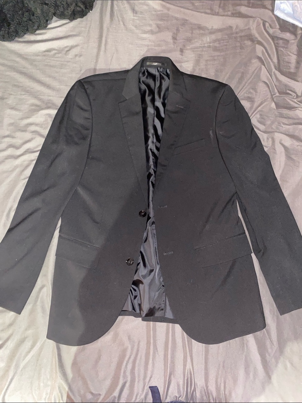 H&M Black Men's Two-Button Sport Coat Blazer